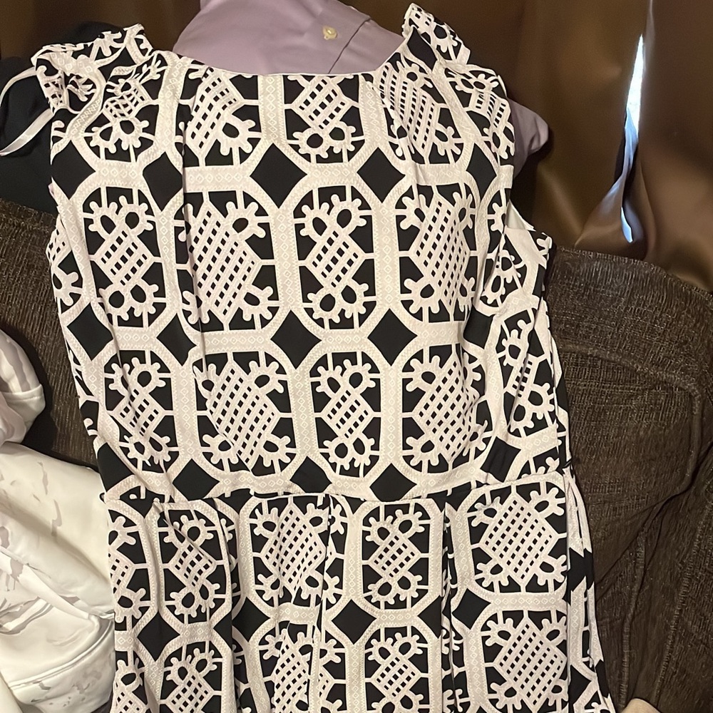 Black and white casual dress